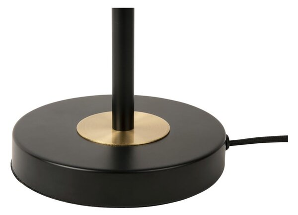 Czarna lampa stołowa z metalowym kloszem (wysokość 40 cm) Gold Disc – Leitmotiv