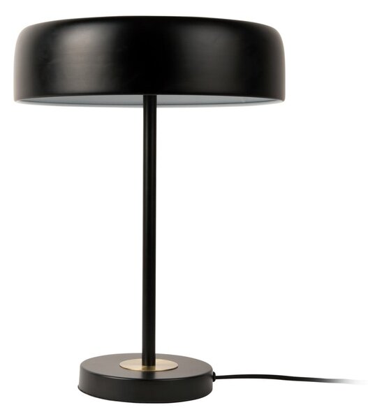Czarna lampa stołowa z metalowym kloszem (wysokość 40 cm) Gold Disc – Leitmotiv