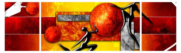 Obraz - Malarstwo ludzkości (170x50 cm)