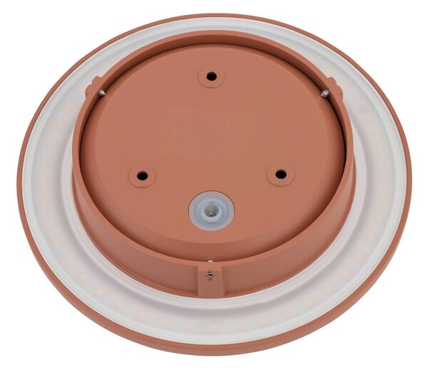 Kinkiet LED Aria M, ceglasty, aluminium, Ø 18 cm M Nowodvorski Lighting, czerwony, aluminium