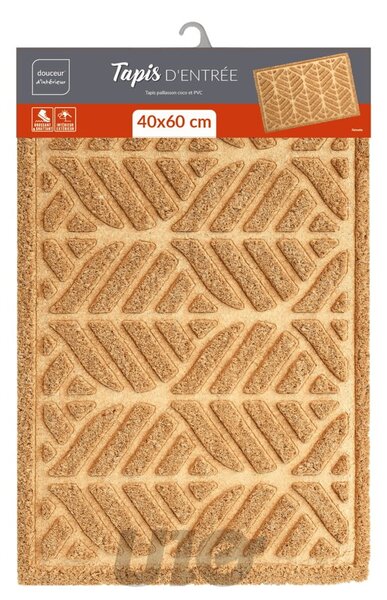 Wycieraczka z włókna kokosowego 40x60 cm Palmette – douceur d'intérieur