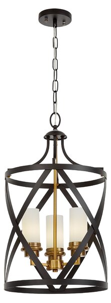 LAMPA WISZĄCA LOFT CZARNO-MOSIĘŻNA ASTILA W3