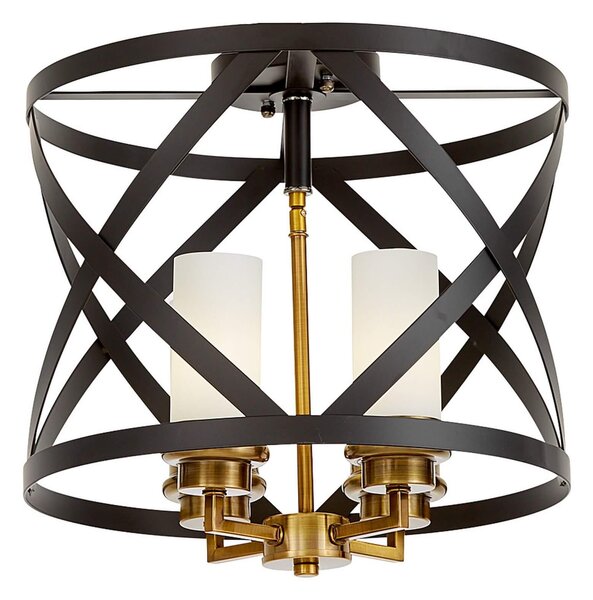 LAMPA SUFITOWA LOFT CZARNO-MOSIĘŻNA ASTILA W4
