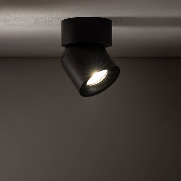 Reflektor sufitowy Oscar, czarny, aluminium, wysokość 13,5 cm, GU10 Oscar Nowodvorski Lighting, możliwość ściemniania, czarny, aluminium