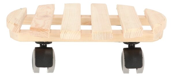 Drewniany kwietnik na kółkach ø 29 cm (wysokość 8 cm) Indoor – Esschert Design