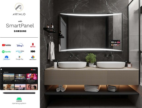 LED lustro do łazienki z oświetleniem M16 premium