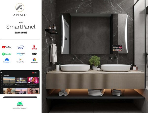 LED lustro do łazienki z oświetleniem M15 premium