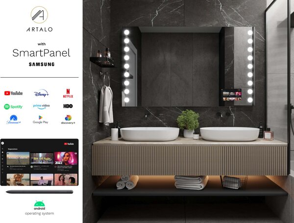 LED lustro do łazienki z oświetleniem M14 premium