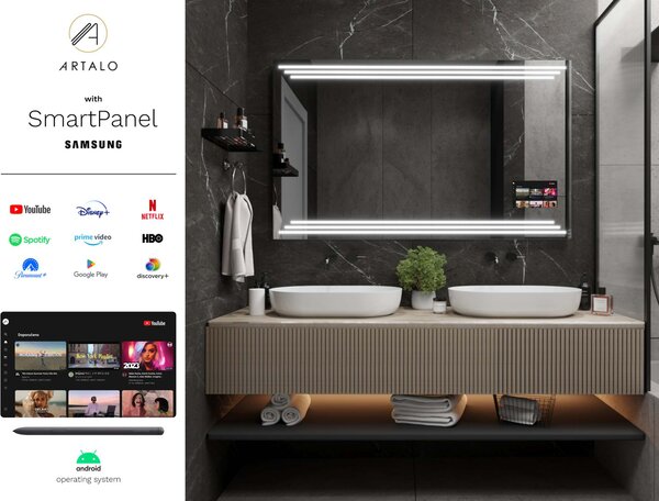 LED lustro do łazienki z oświetleniem M17 premium