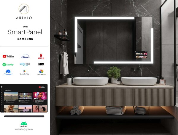 LED lustro do łazienki z oświetleniem M23 premium