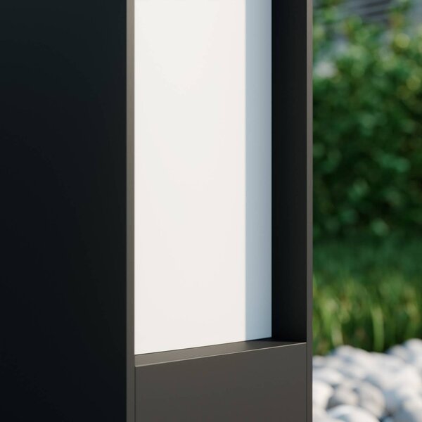 Słupek oświetleniowy LED Lirka Lucande, czarny, aluminium, nowoczesny