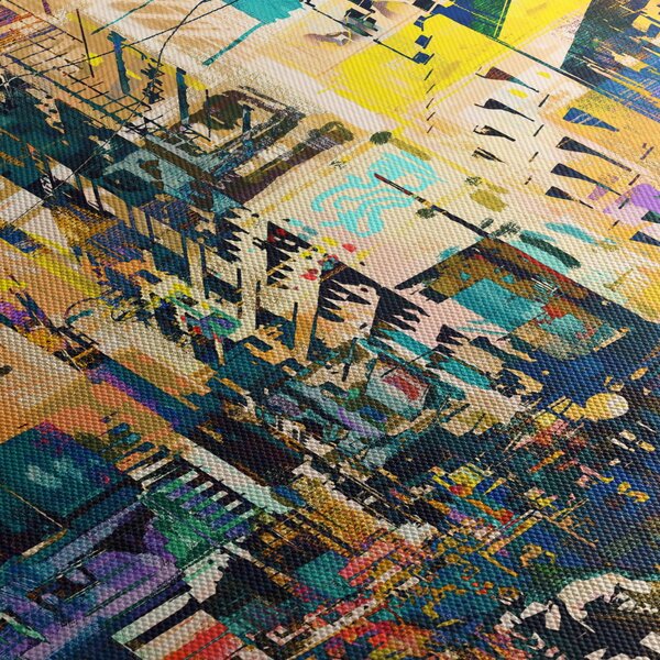 Obraz malowanej abstrakcji (170x50 cm)