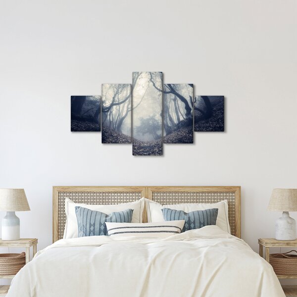 Obraz- Las we mgle (125x70 cm)