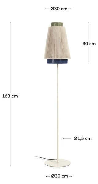 Lampa stojąca z tekstylnym kloszem (wys. 163 cm) Yuvia – Kave Home