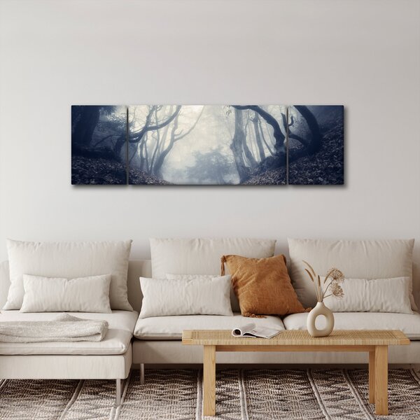 Obraz- Las we mgle (170x50 cm)