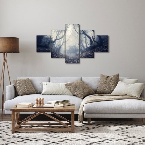 Obraz- Las we mgle (125x70 cm)