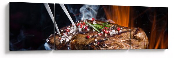 Obraz stek z grilla (170x50 cm)