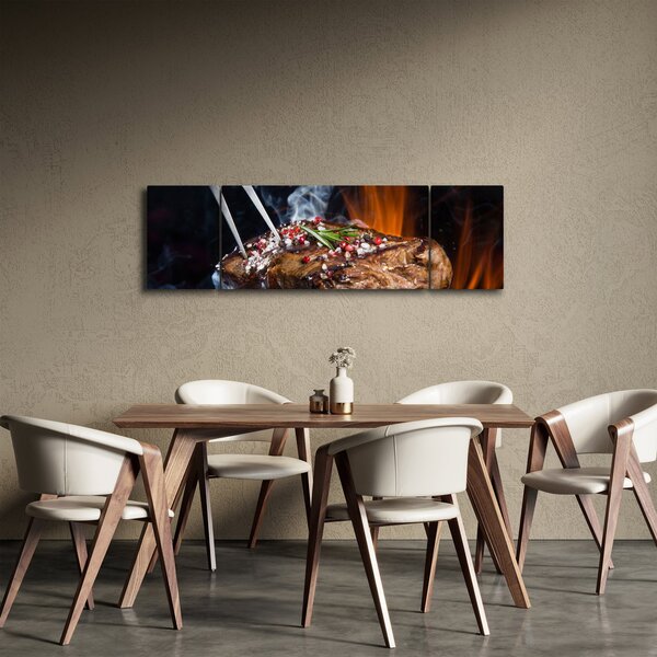 Obraz stek z grilla (170x50 cm)