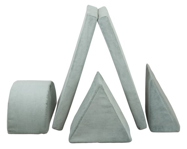 Jasnoniebieski sztruksowy piankowy plac zabaw Bloque Montessori – Little Nice Things
