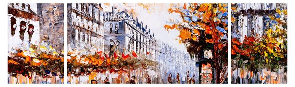Obraz - Życie w mieście (170x50 cm)
