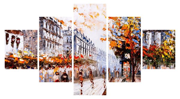 Obraz - Życie w mieście (125x70 cm)