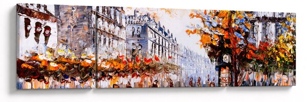Obraz - Życie w mieście (170x50 cm)