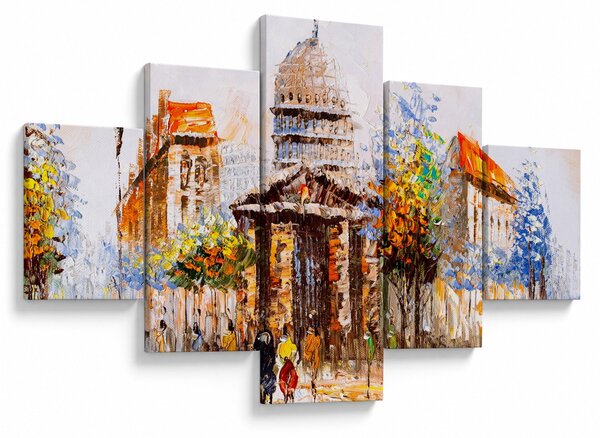 Obraz - Malowana miejska pamiątka (125x70 cm)