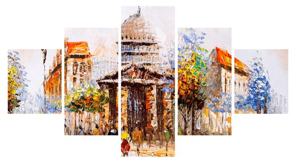 Obraz - Malowana miejska pamiątka (125x70 cm)