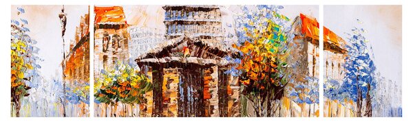 Obraz - Malowana miejska pamiątka (170x50 cm)