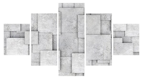 Obraz - Abstrakcja płytek betonowych (125x70 cm)