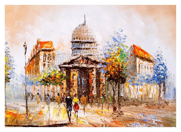 Obraz - Malowana miejska pamiątka (70x50 cm)