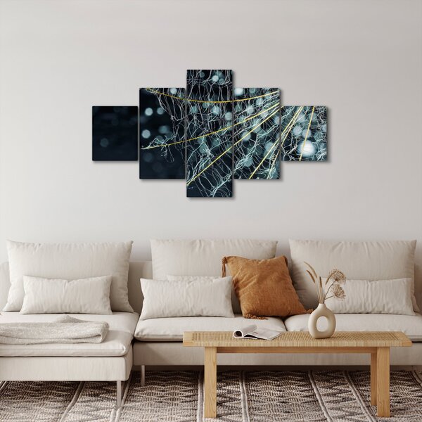 Obraz - Kwiat z pajęczyną (125x70 cm)