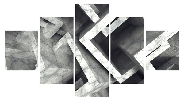 Abstrakcyjny obraz kostek (125x70 cm)