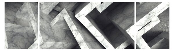 Abstrakcyjny obraz kostek (170x50 cm)