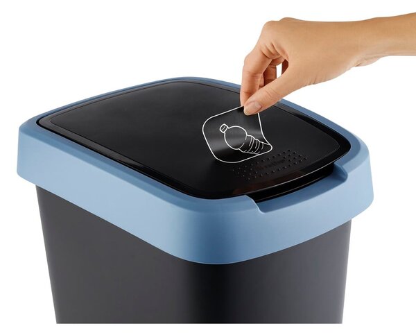Kosz na śmieci z tworzywa sztucznego z recyklingu 50 L Twist − Rotho