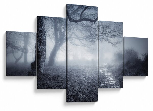 Obraz- Droga we mgle (125x70 cm)