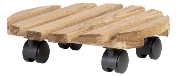Drewniany kwietnik na kółkach ø 29 cm (wysokość 8 cm) Indoor & Outdoor – Esschert Design