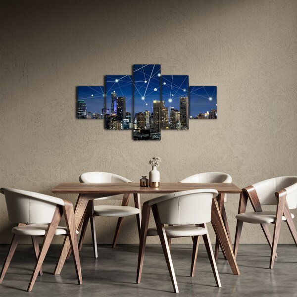 Obraz - Wielkie miasto nocą (125x70 cm)