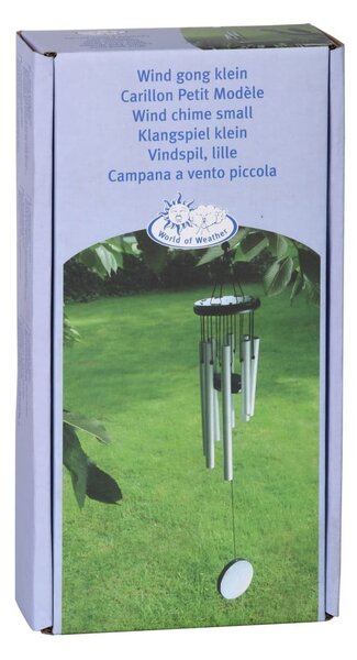 Dzwonki wietrzne w srebrnym kolorze Esschert Design, wys. 56,5 cm