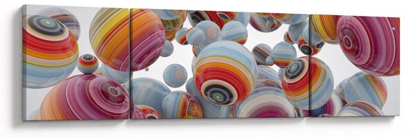 Obraz malowanych kulek (170x50 cm)