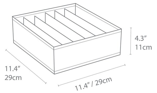 Beżowy organizer do szuflady z przegródkami Bigso Box of Sweden Drawer, 29x11 cm