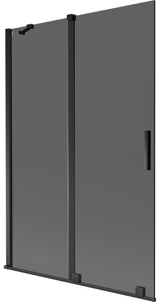 Mexen Velar parawan nawannowy 2-skrzydłowy rozsuwany 120 x 150 cm, grafit, czarny - 896-120-000-41-70