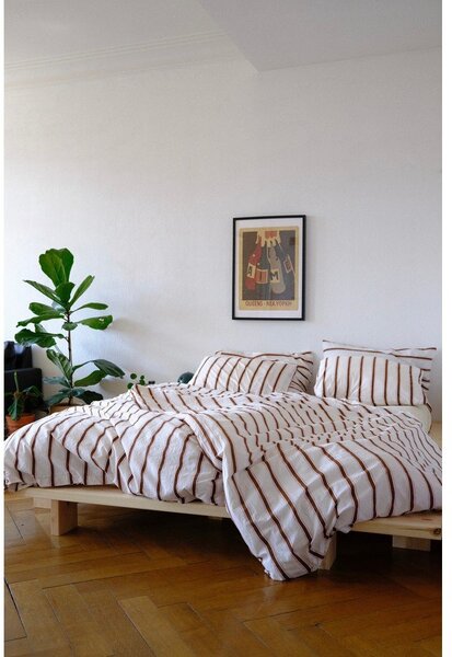 Łóżko jednoosobowe z litego drewna sosnowego ze stelażem 120x200 cm w naturalnym kolorze Japan – Karup Design