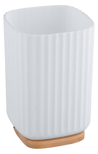 Biały kubek na szczoteczki do zębów Wenko Rotello