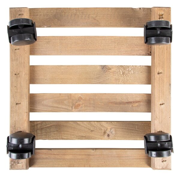 Drewniany kwietnik na kółkach (wysokość 8 cm) Indoor & Outdoor – Esschert Design