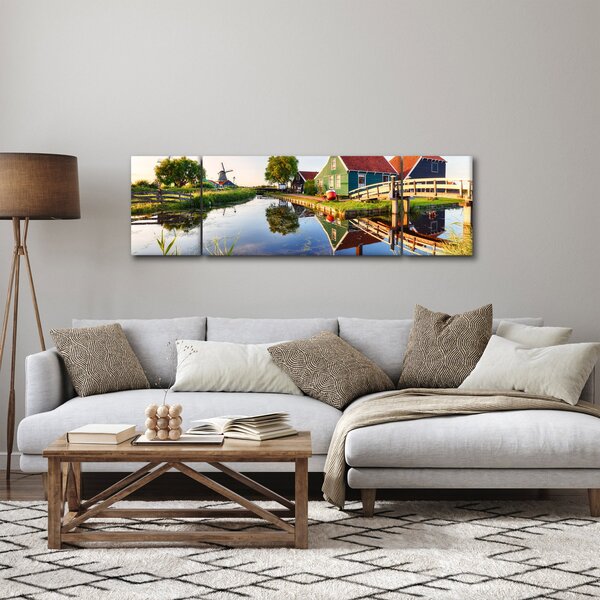 Obraz holenderskich młynów (170x50 cm)