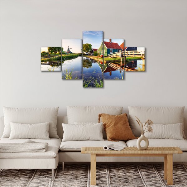 Obraz holenderskich młynów (125x70 cm)