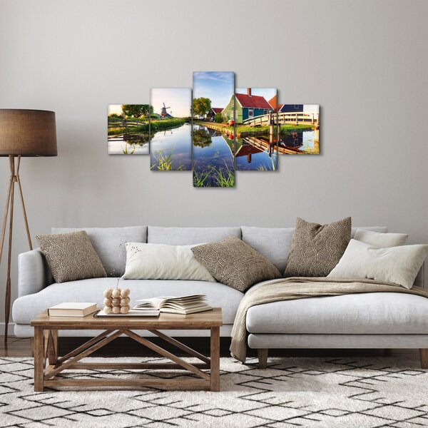 Obraz holenderskich młynów (125x70 cm)