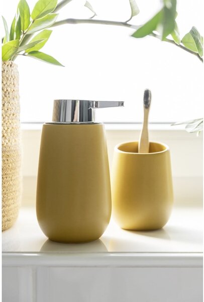 Żółty ceramiczny dozownik do mydła 0.32 l Badi – Wenko