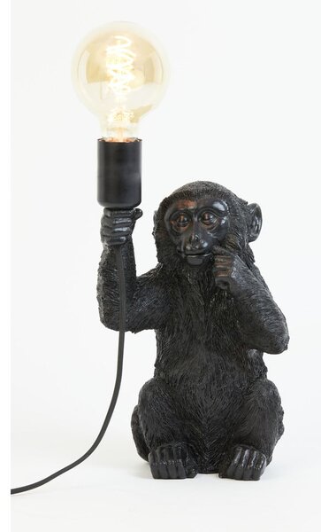 Czarna lampa stołowa (wysokość 34 cm) Monkey – Light & Living